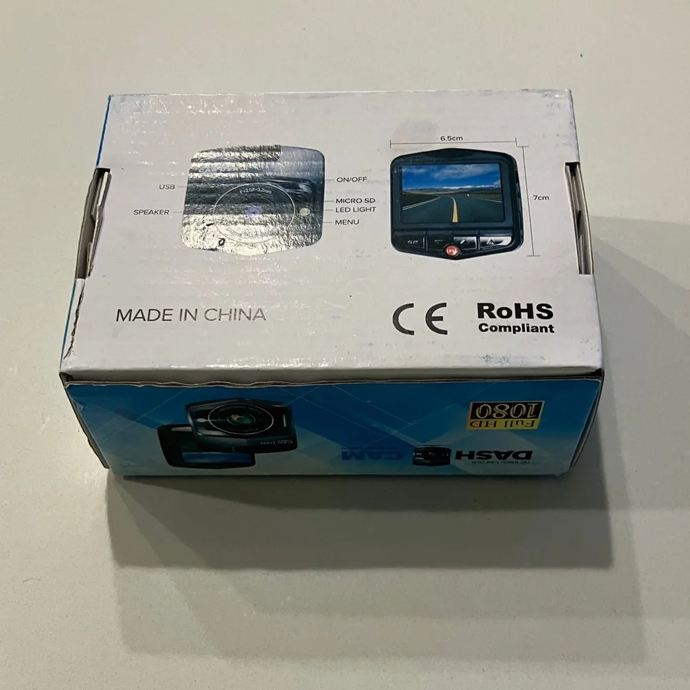 Ash Full HD 1080p Car Dash Cam - Black